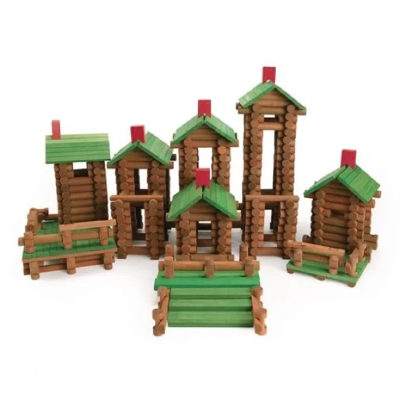 Tumble Tree Timbers Real Wood Interlocking Building Logs Set 162 pieces - Picture 2 of 7